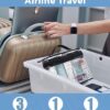 BAGSMART TSA Approved Toiletry Bag, 2 Pack Clear Makeup Cosmetic Bag Organizer, Quart Size Travel Bag for Toiletries, Carry-on Travel Accessories Essentials, Black-2pcs - Image 6