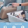 BAGSMART Clear Toiletry Bag, 2 Pack TSA Approved Travel Toiletry Bag Carry on Travel Accessories Bag Airport Airline Quart Size Bags Water Repellent Makeup Cosmetic Bag for Women (Black-2pcs) - Image 2