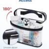 BAGSMART TSA Approved Toiletry Bag, 2 Pack Clear Makeup Cosmetic Bag Organizer, Quart Size Travel Bag for Toiletries, Carry-on Travel Accessories Essentials, Black-2pcs - Image 2