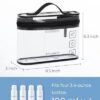 BAGSMART TSA Approved Toiletry Bag, 2 Pack Clear Makeup Cosmetic Bag Organizer, Quart Size Travel Bag for Toiletries, Carry-on Travel Accessories Essentials, Black-2pcs - Image 4
