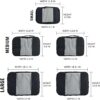 TravelWise Packing Cube System - Durable 5 Piece Weekender Plus Set (Black) - Image 3