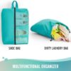 Veken 6 Set Packing Cubes for Suitcases, Travel Essentials for Carry on Luggage, Suitcase Organizer Bags Set for Travel Accessories in 4 Sizes(Extra Large, Large, Medium, Small)，Cyan - Image 2