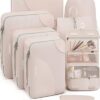 8 Set/10 Set Packing Cubes for Travel, Sturdy Suitcase Organizer in 4 Size(Extra Large, Large, Medium, Small), OlarHike Luggage Cubes with Toiletry Bag, Travel Essentials, Cruise Ship Gifts for Women
