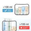 BAGSMART Clear Toiletry Bag, 2 Pack TSA Approved Travel Toiletry Bag Carry on Travel Accessories Bag Airport Airline Quart Size Bags Water Repellent Makeup Cosmetic Bag for Women (Black-2pcs) - Image 6