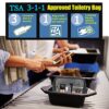MODENGKONGJIAN TSA Approved Toiletry Bag, 3 Pcs Clear Toiletries Bags Quart Size Travel Makeup Cosmetic Bag for Women Men, Carry on Airport Airline Compliant Bag (Black) - Image 2