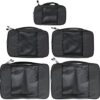 TravelWise Packing Cube System - Durable 5 Piece Weekender Plus Set (Black) - Image 4